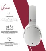 Skullcandy Venue Wireless ANC Over-Ear Headphone - White/Crimson
