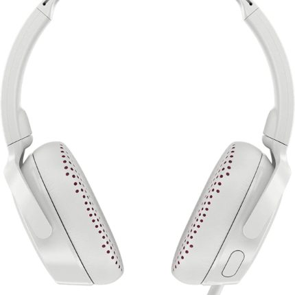 Skullcandy Riff Wired On-Ear Headphones - White/Crimson