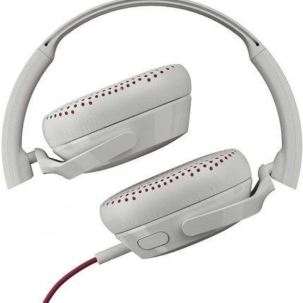 Skullcandy Riff Wired On-Ear Headphones - White/Crimson