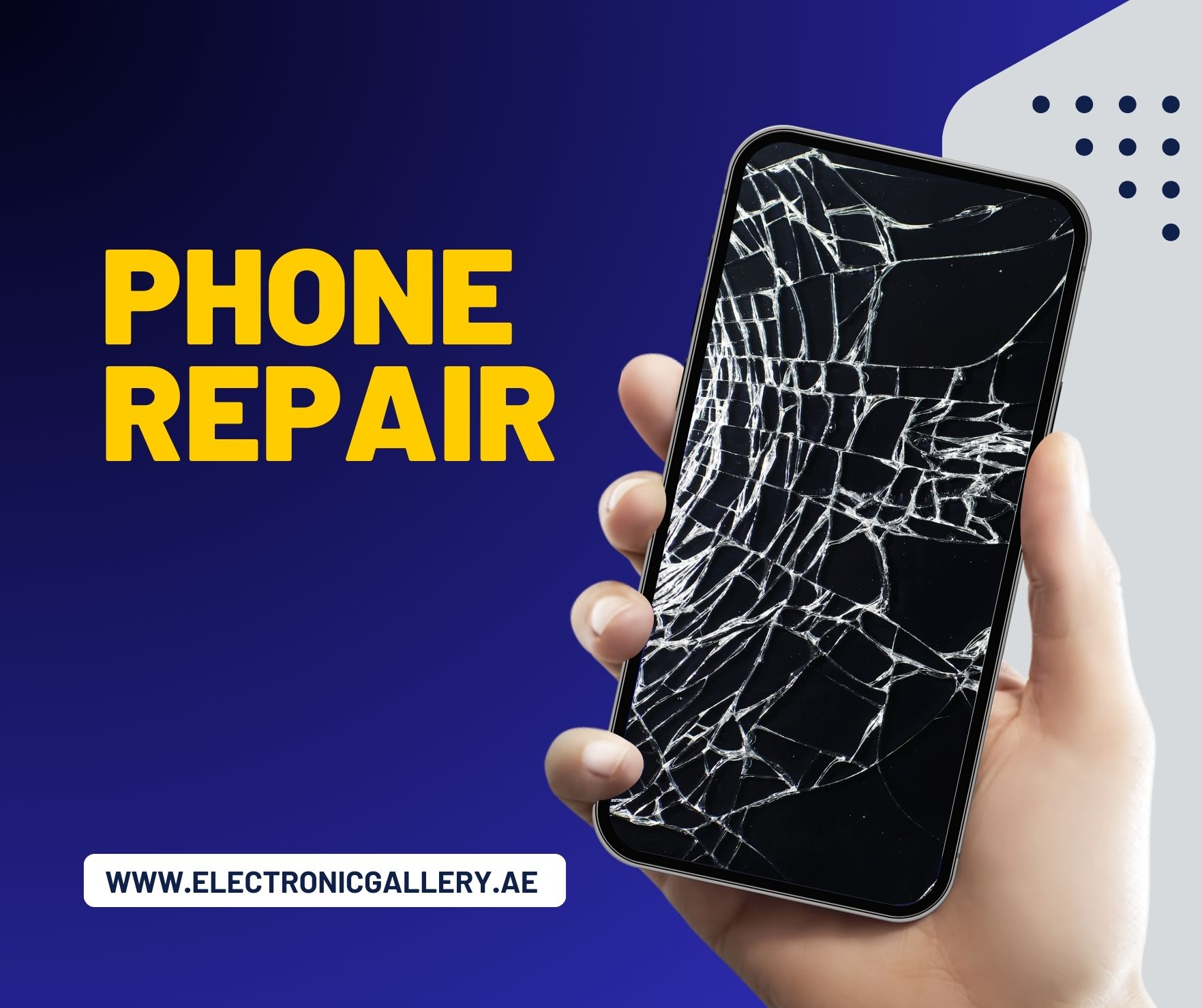 Phone repair at Electronic Gallery